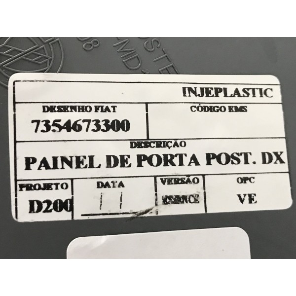 Forro Porta Traseira Direita Fiat Linea 2010 Original 47754