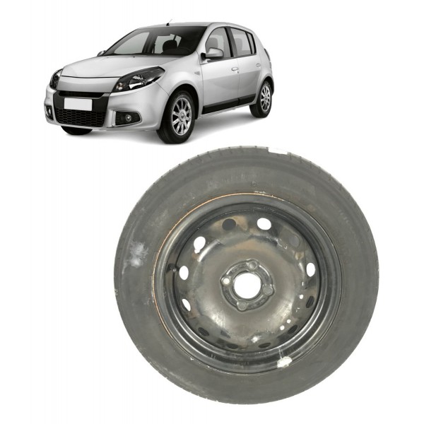 Roda Estepe 185/65 Aro15 Renault Sandero 2010 11 12 13 2014