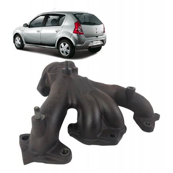 Coletor Escape Renault Sandero 2007 08 09 10 11 12 13 2014