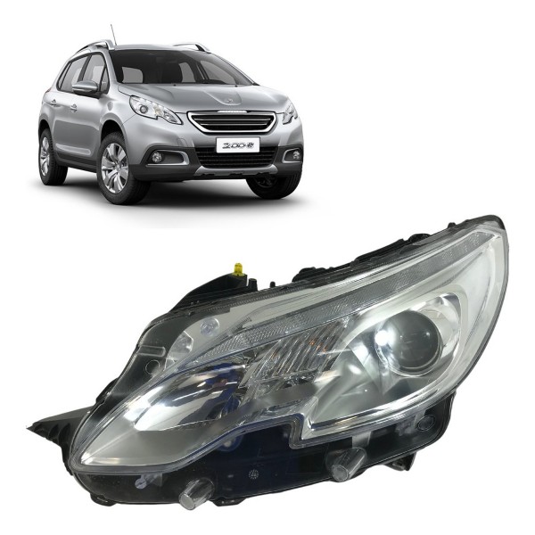 Farol Dianteiro Esquerdo Peugeot 2008 1.6 2015 16 17 18 2019